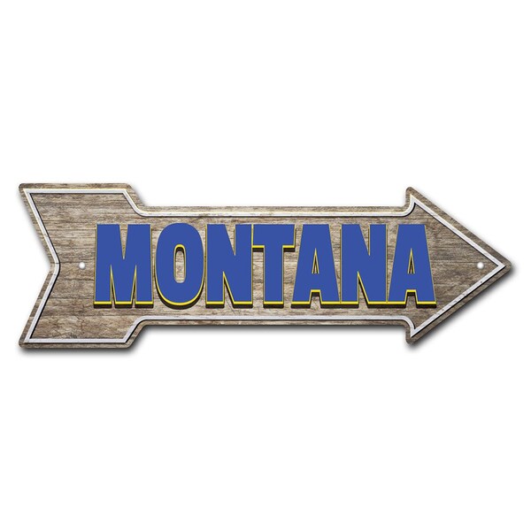 Signmission Montana Arrow Sign Funny Home Decor 24in Wide P-ARROW8-999734 - main